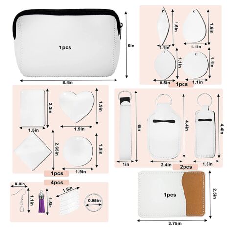 Sublimation Blanks Products, Including Earring, Keychain Blanks