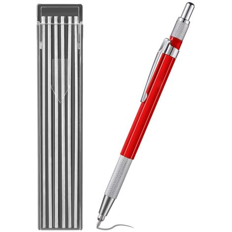 Welders Pencil with 12PCS Refills, Metal Marker Mechanical Welding ...