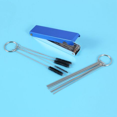 Carburetor Cleaning Tool Kit - 13 Needles + 5 Brushes For Motorcycle Carb Jets