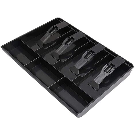 Cash Register Drawer Tray Replacement 4 Bill 3 Coin Insert Tray 12.6 x 9.6 1.4Inch