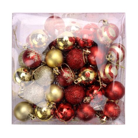 50Pcs Christmas Tree Decorations Balls Bauble Xmas Hanging Ball Ornaments for Home New Year Gift