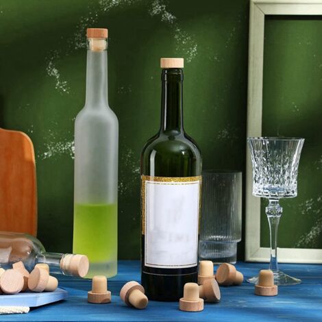 12 Pack T-Shaped Wine Bottle Stoppers - Beech Wood Top, 28mm, Reusable For Wine, Beer & Champagne - View #4