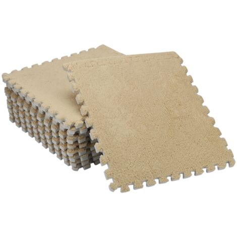 10 Piece Interlocking Foam EVA Fuzzy Mat Flooring Carpet Tiles for Kids - perfect Nursery DéCor, Baby Room, Playroom and Room