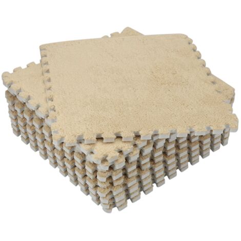 10 Piece Interlocking Foam EVA Fuzzy Mat Flooring Carpet Tiles for Kids - perfect Nursery DéCor, Baby Room, Playroom and Room