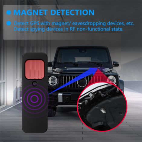 5-in-1 Hidden Camera Detector GPS Tracker Infrared Scanner Bug RF Signal Device-Black