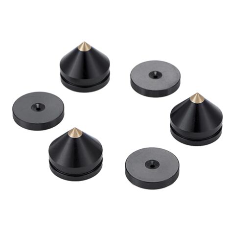 Tertullus 4 Pcs Aluminum Speaker Spike+Speaker Isolation Feet Top Pad