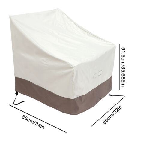 2 Pack Patio Adirondack Chair Cover 31X33X36 Inch Heavy Duty Outdoor 420D, Waterproof Lawn Furniture Covers, Beige
