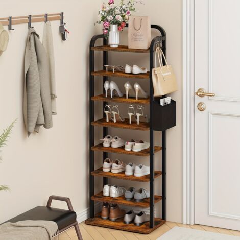 Shoe Rack, Tier Vertical Shoe Shelves, Slim Shoe Stand for