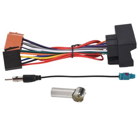 Car Stereo Audio ISO Power Wiring Harness Cable for 207 307 407 C2 C5 Radio Antenna Wire Adapter