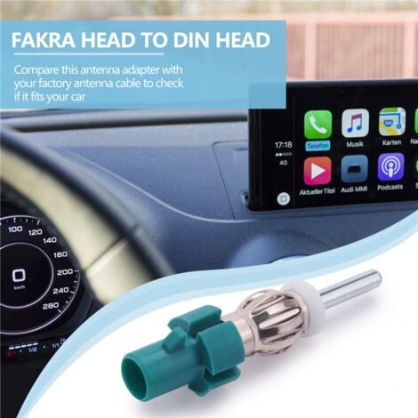 Car Stereo Antenna Adapter FM AM Radio Connector - Fakra to DIN Plug Converter for Receiver