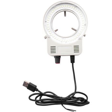 48 LED Industrial Microscope Camera Light Source Ring Lamp Illuminator ...