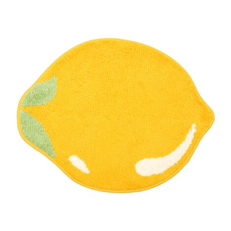 Simple Lemon Rug Lemon Bath Mat Cute Non-Slip Fruit Rug Kitchen Yellow Bathroom Decor ...