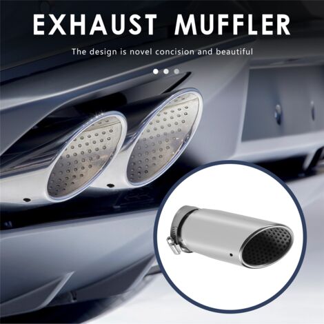 Stainless Steel Exhaust Tip – Chrome 304 Steel, 2.5" Inlet / 3" Outlet, Clamp-On