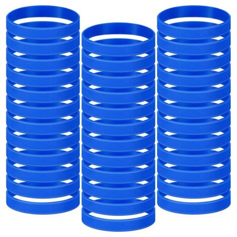 MATEPLUS 100 Pieces Rubber Bracelets Silicone Wristbands 10 - View #4