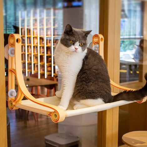 Cat Window Perch,Cat Hammock with Two Modes of Use Orange