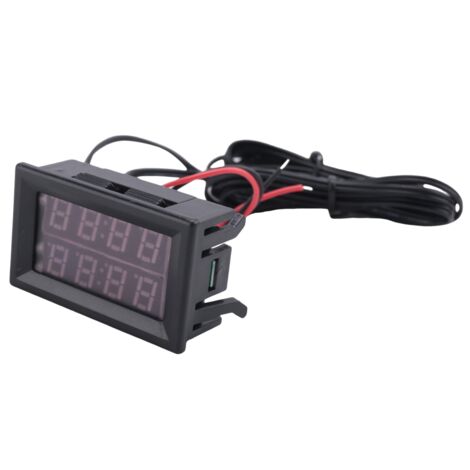 Dual Red LED Digital Display Thermometer Waterproof Temperature Sensor ...