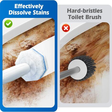 50PCS Toilet Wand Refill Disposable Heads Compatible with All Refills, Brush