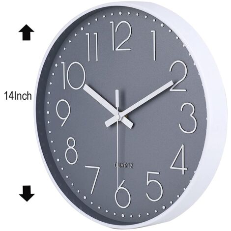 Small Round Wall Clock – Light Grey Acrylic, 14cm, Modern Minimalist, Battery Powered By Alba Laser