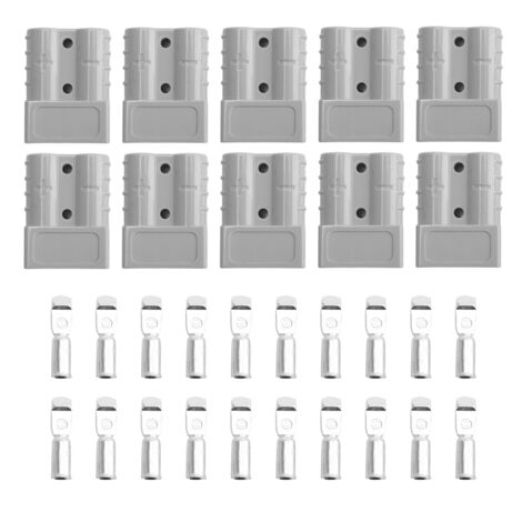 Anderson 50A Plug Connector Kit With 8AWG Terminals - For 12V/24V DC Power, 4WD, Caravans, Boats