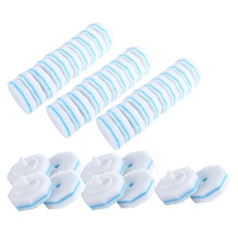 Upgraded Toilet Brush Wand Disposable Toilet Cleaning Wand Refills Bowl Scrubbers Heads-40X