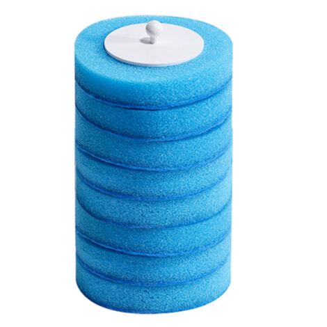 48PCS Disposable Toilet Brush Refills No Dead Angle Foam Cleaning Sponges Heads Toilet Brush Bathroom Accessories-Blue