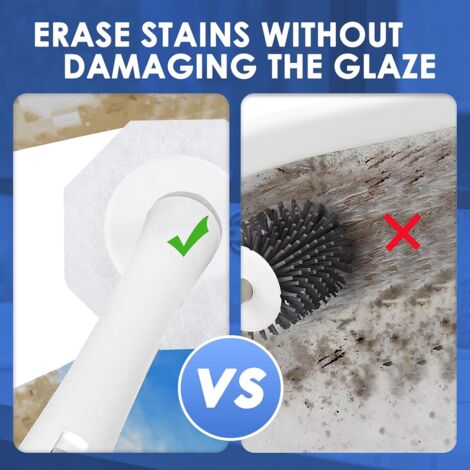 60pcs Upgraded Toilet Brush Wand Disposable Cleaning Heads Compatible Refills