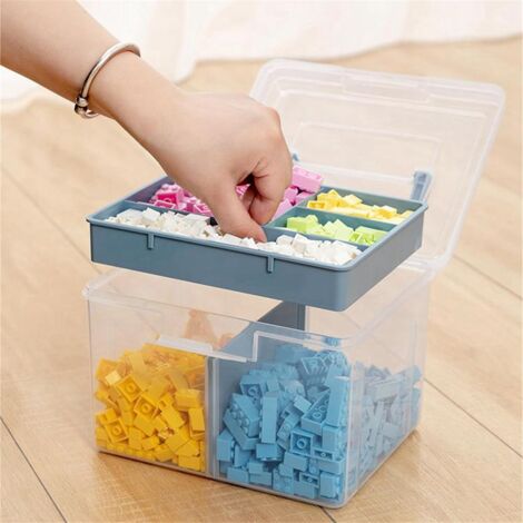 Clear Craft Stackable Storage Box with Tray Plastic Multipurpose ...