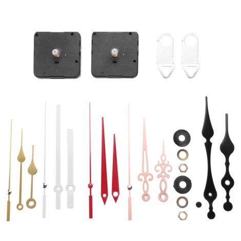 2Pcs Non-Ticking Quartz DIY Wall Clock Movement Mechanism Kit with 5 ...