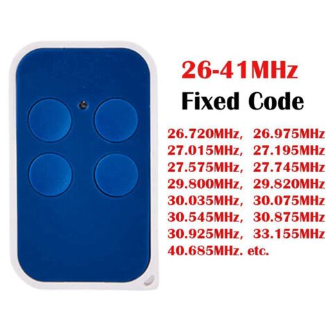 Low Frequency 27-40mhz Automatic Modulation Rolling Door, Garage Door Remote Control Access Opener