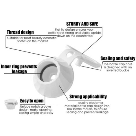 Inverted Bottle Cap Shower Gel Shampoo Leakproof Kitchen Seasoning Plastic