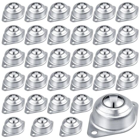 15-Pack 1-Inch Ball Transfer Bearings – Carbon Steel Roller Balls, 360° Rotation – For Conveyors, Furniture, Workbenches & DIY Projects