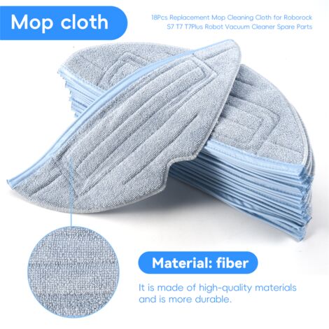 18Pcs Replacement Mop Cleaning Cloth for S7 T7 T7Plus Robot Vacuum Cleaner Spare Parts
