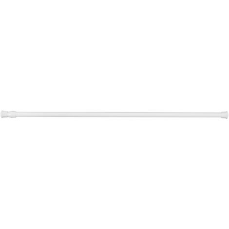 Spring Loaded Extendable Telescopic Net Voile Tension Curtain Rail Pole Rod Rods White 60110cm