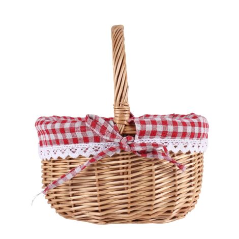 Wicker Basket Gift Baskets Empty Oval Willow Woven Picnic with Handle ...