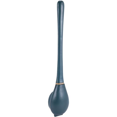 Silicone Toilet Brush Wall-Mounted Automatic Cleaning Tool Wc Hanging Flexible Bristles Bathroom -Blue