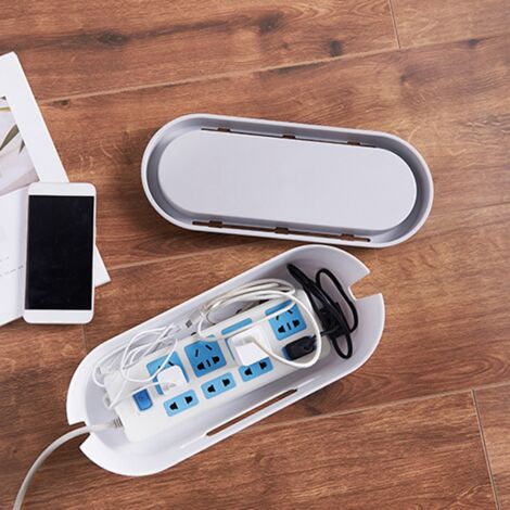 Cable Management Box - Stylish Cord Organizer Hides Power Strip and Keeps Cords Untangled Surge Protector Cover
