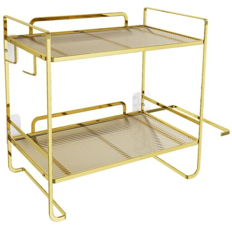 Multifunctional Storage Rack Above Toilet 2-Story Bathroom Storage Rack ...