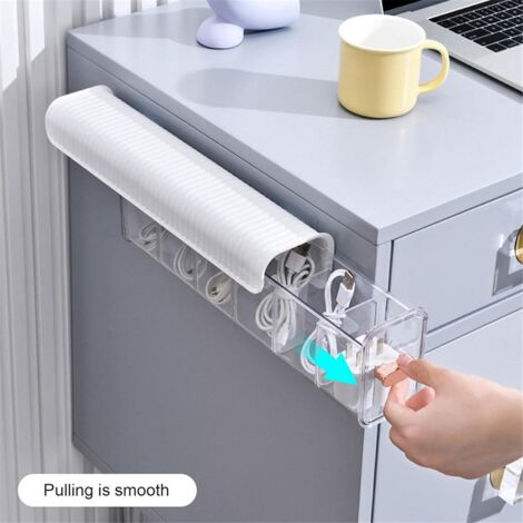 Multi Functional Storage Box, Punch Free Multifunctional Storage Box, Clear Wall Mounted Drawer Organizer-White