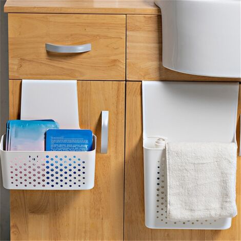 1PCS Wall-Mounted Household Trash Can Kitchen Cabinet Door Hanging Basket Storage Boxes