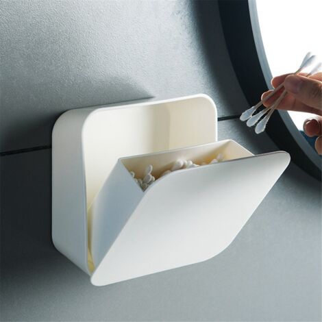 Traceless Wall-Hung Sealed Dust-Proof Bathroom Storage Box Cotton Swab Garbage Bag Paper Towel
