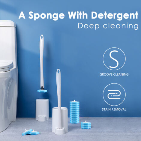 Disposable Toilet Cleaning System Flushable Refill Fresh Brush Refills - 48