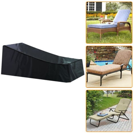Lounge Chair Covers Waterproof Outdoor Garden Anti-UV, 210D Material,Furniture Sunbed Cover, 78.7x 26.7 x 27.5inch