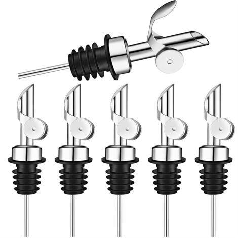 Dripless Pour Spout Pour Spouts Pourers For Alcohol 6 Pcs Weighted