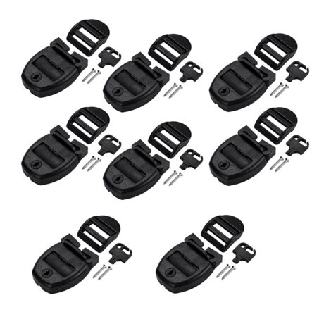 thumbnail image 2 of Spa Accessories 4 Sets Spa Hot Tub Cover Clips - Replacement Latches With Locking Keys & Hardware Locking Spa Cover Straps 2 of 12