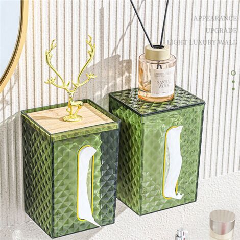 Household Tissue Box Transparent Desktop Pumping Paper Storage Living Room Dining D