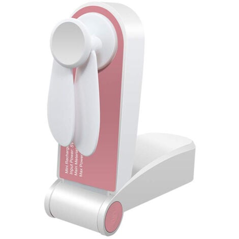 Mini Handheld Fan Portable Small Personal Usb Rechargeable Adjustable Wind Speed Folding Electric For Home Office Traveling Camping Hiking Room Outdoor(Pink)