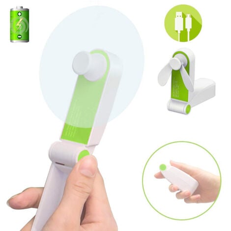 Mini Handheld Fan Portable Small Personal Usb Rechargeable Adjustable Wind Speed Folding Electric For Home Office Traveling Camping Hiking Room Outdoor(Pink)