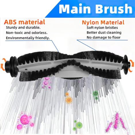 Main Brush for Vactidy T7 T8 Robot Vacuum Cleaner, Replacement Parts, Household Cleaning