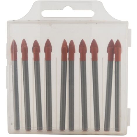 10pcs 6MM Glass and Tile Drill Bit Set Carbide Drilling Tool