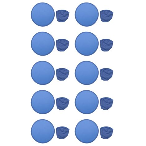 10X Blue Foldable Round Fan